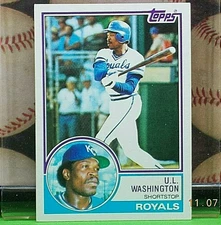 1983 TOPPS Baseball Card # 687 *** U L WASHINGTON *** Kansas City Royals