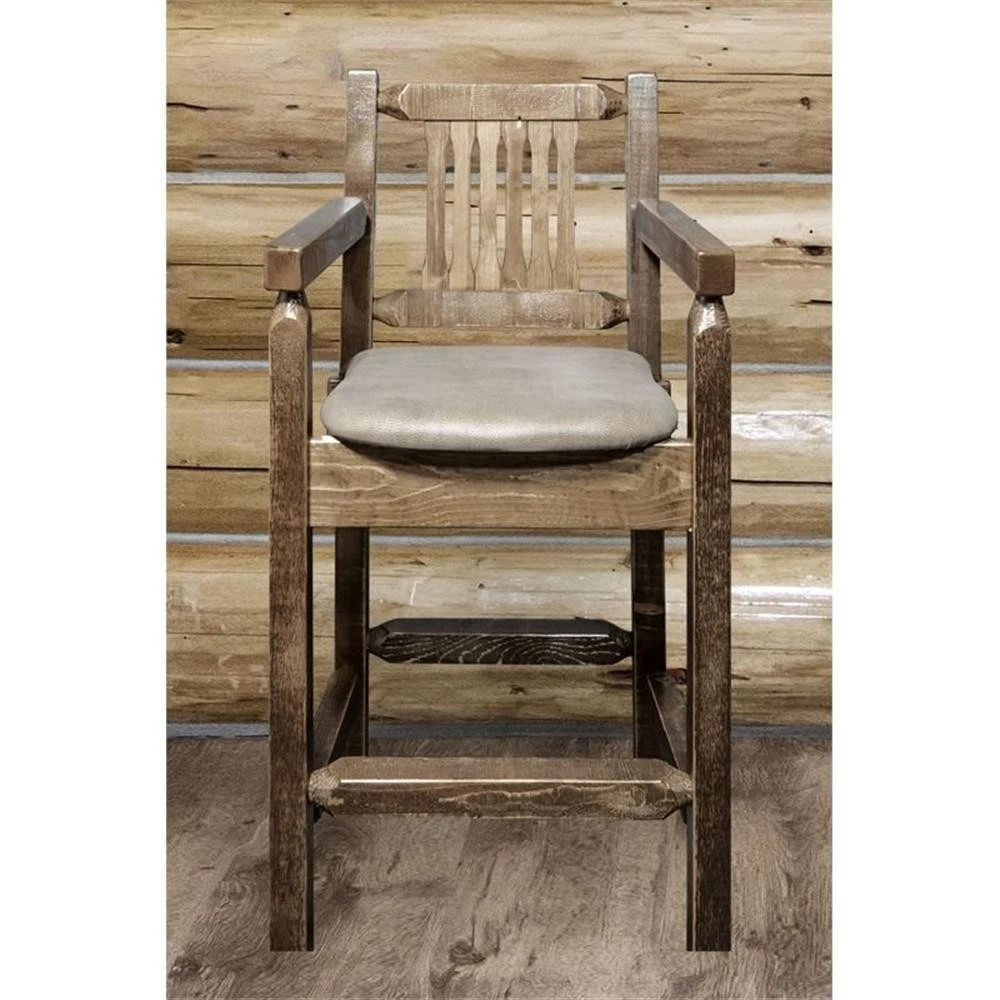 Montana Woodworks Homestead Collection Captain's Barstool - Thumbnail 5