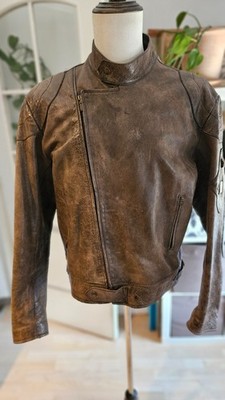 Belstaff LeatherMaster 1970 Jacket  Antique BlackBrown Size XL Malenotti Era