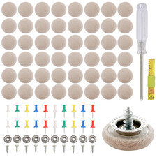 60Pcs Car Roof Headliner Repair Button Roof Repair Rivets Auto Beige Flannelette