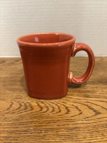 Fiesta Ware Coffee Mug 12 Oz. Round Rim /Square Base Large Thick Wall Autumn Red