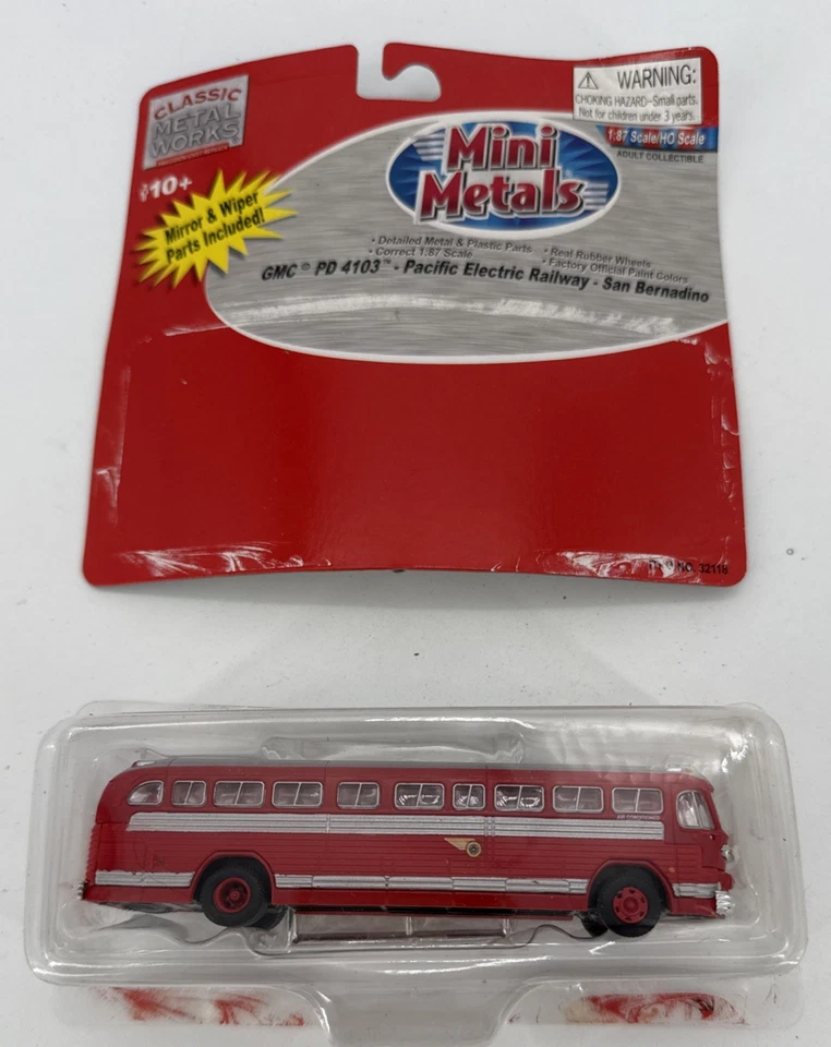 Mini Metals HO 32118:GMC PD 4103 Bus, Pacific Electric Railway San Bernadino - Image 4 of 4