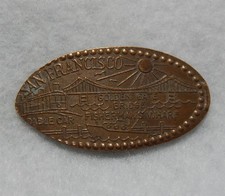 San Francisco ~Golden Gate Bridge, Cable Car, Fisherman s Wharf ~Elongated penny