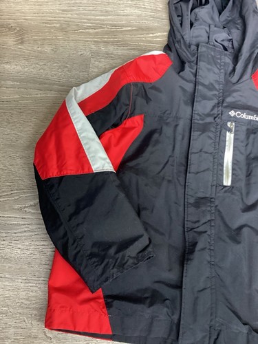 Columbia 3 In 1 Coat Youth Size 8 Jacket Black Red Boys Fleece Winter Ski - Picture 4 of 18