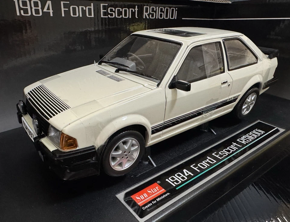 1984 Ford Escort RS1600i Rhd 1/18 Diamond White Sun Star HTF Us Seller ! - Image 4 of 4