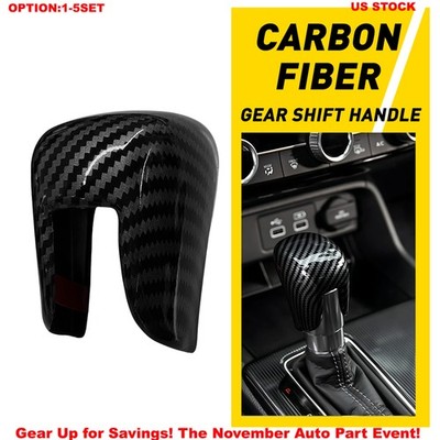 For Honda Civic 2022-2025 Interior Gear Shift Knob Cover Trim Carbon Fiber Look