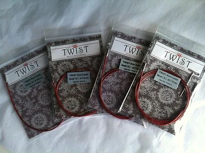 ChiaoGoo TWIST RED Interchangeable Knitting Cables MPN 7508 - 7550