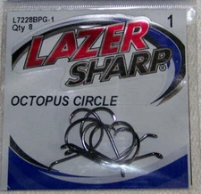 Octopus Circle Hooks-Lazer Sharp Platinum Black L7228BPG