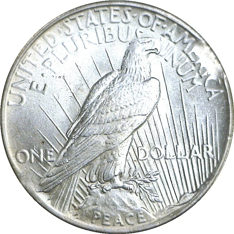 1925 $1 dólar da paz prata clipe irregular erro não circulado - Imagem 3 de 3