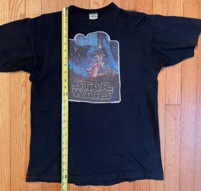 70〜80's Star Wars shirt ⑴ Vtg 70s Star Wars Original Single Stitch Promo T-Shirt Size L 18.5