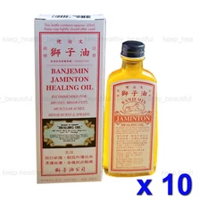 10 x Lion Medicated Banjemin Jaminton Healing Oil 45ml bottle 