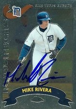 Mike Rivera autographed Baseball Card (Tigers) 2002 Topps Chrome Rookie #325