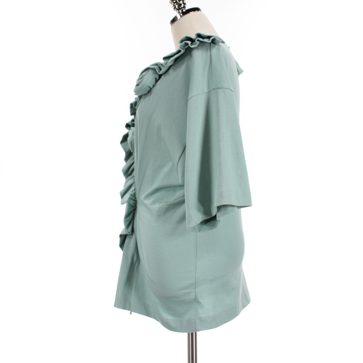 Dries Van Noten NWT T-Shirt w/ Ruffle Floral Applique Size Small 