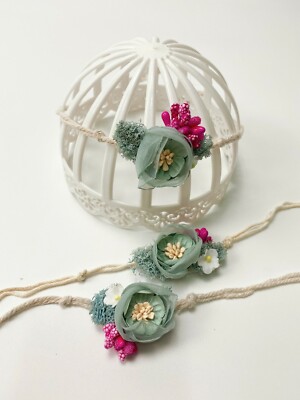 Neugeborenes Baby Stirnband mit Blume Fotografie Fotoshooting Blumenrequisiten