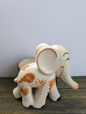 Vintage Pico Elephant Match Stick Toothpick Holder Occupied Japan
