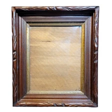 Victorian EASTLAKE Shadow Box Ornate Walnut Antique Deep Frame Fits 8x10