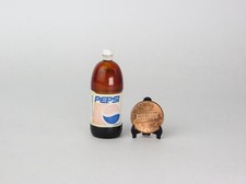 Vintage Tyco Kitchen Littles Miniature Plastic Pepsi Bottle, Barbie Accessory
