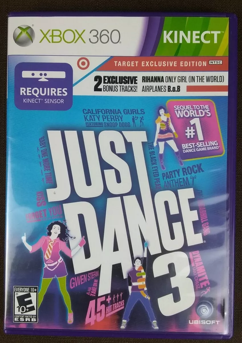 Just Dance 3 Xbox 360 Kinect Ubisoft Rated E 1 to 4 players activity game