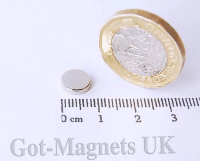 GOT-MAGNETS 8x2mm (N52) Neodymium Magnet 8mm dia x 2mm Disc (various pack sizes)
