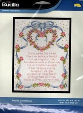 NEW BUCILLA COUNTED CROSS STITCH PAUL TO CORINTHIANS KIT