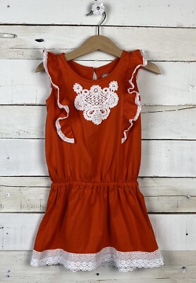 Girls JELLY the PUG Sz 4T Orange White Dress Tunic Lilou Orange White Drop  Waist | eBay