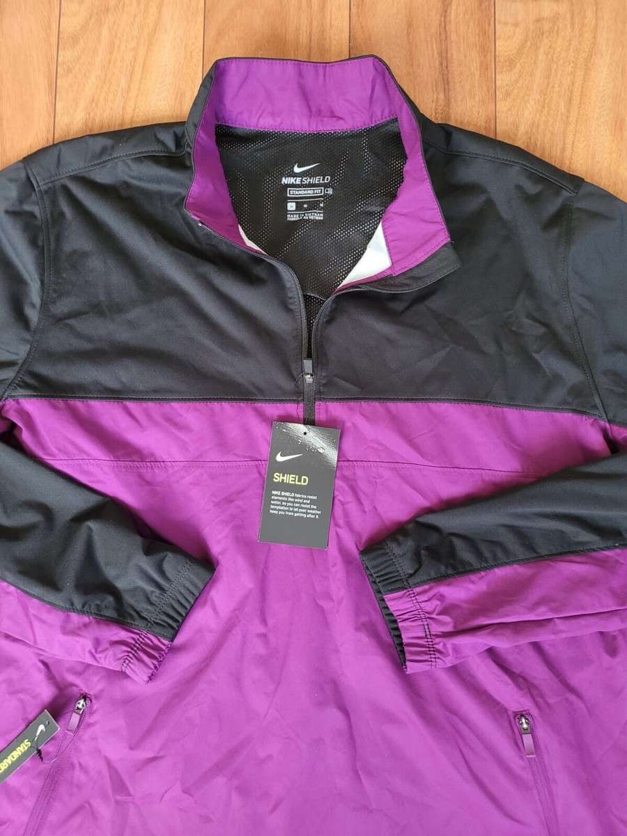 美品★希少★NIKE GOLF ハイパーシールド 2WAY ジャケット Nike Golf Shield Victory Half Zip Jacket (Purple) - Medium - New