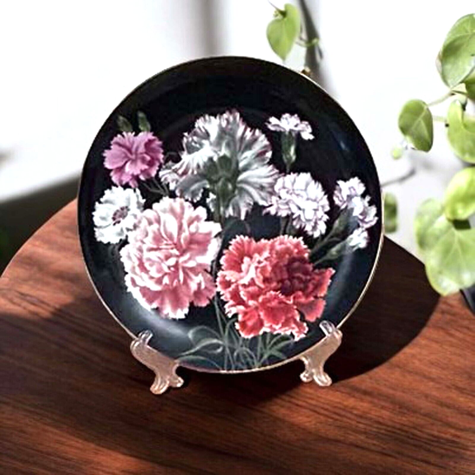 Flower Gardens Of Count Bernadotte Collector Plates by Danbury Mint - Carnation