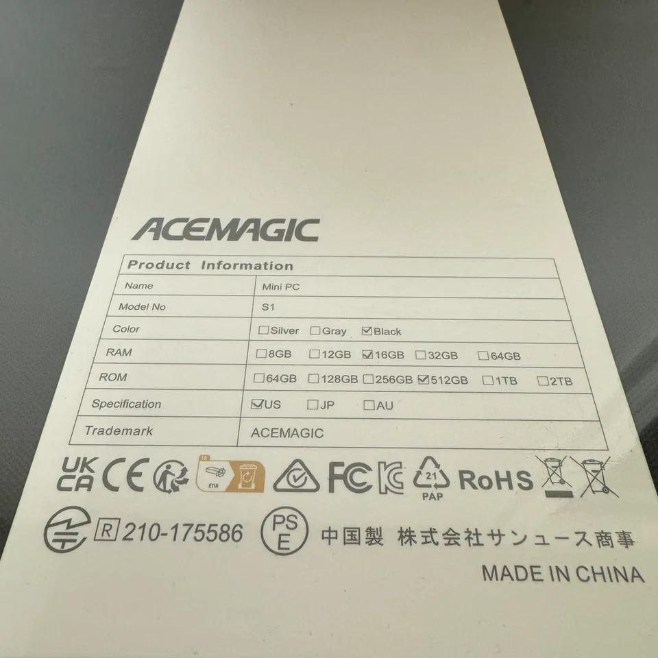 ACE 4K Mini PC S1 Intel N97 12th Gen Processor 16GB RAM 512GB SSD 2.4/5G WiFi - Image 4 of 4