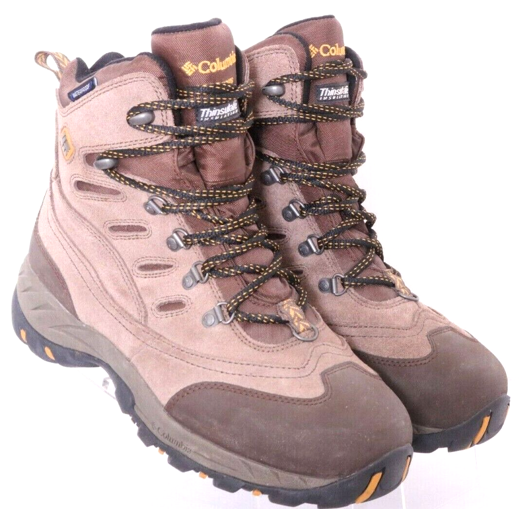 Columbia Men\'s Size 11 Icetrel II Brown Leather Waterproof Lace-Up Hiking Boots Columbia Newton Ridge Plus II Suede Elk – 2BigFeet main image 3