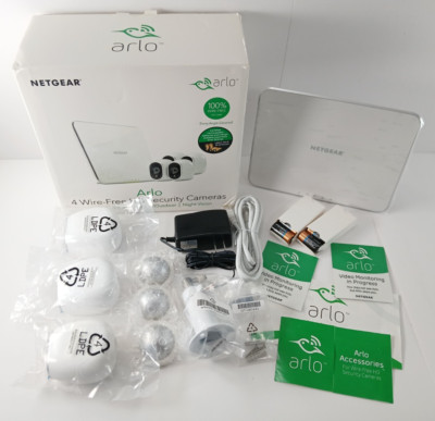 Netgear ARLO Wireless HD Smart Security System With (3) Cameras VMS3430 New!