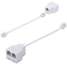 Line SplitterTelephone Splitterwith RJ11 6P4C PlugsSuitable for TelephoneFax ...