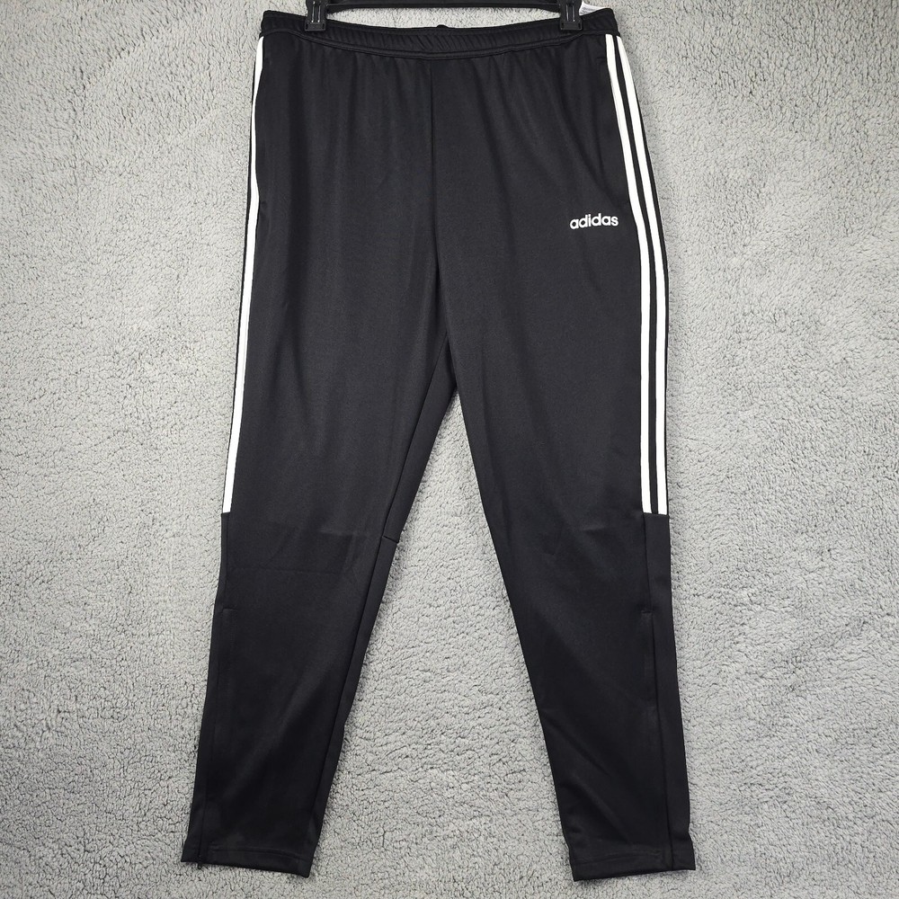 adidas Adult 2XL XXL Black White Training Pants for Workouts Running NWT