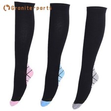 3Pairs Compression Knee High Medical Support Socks Stockings S/M-X/XL Women Men
