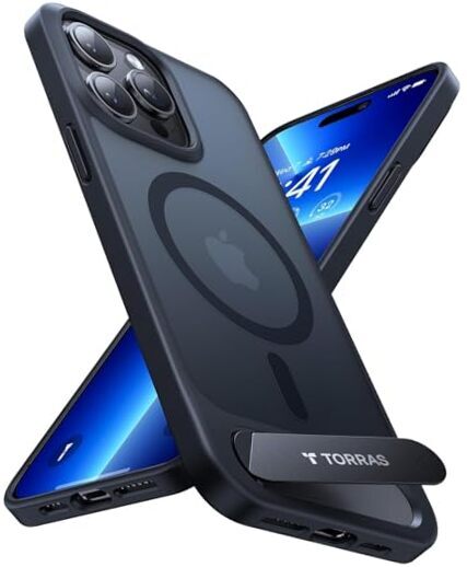 Upgraded Magnetic & Stand for Case [Military Grade Drop iPhone 14 Pro Black
