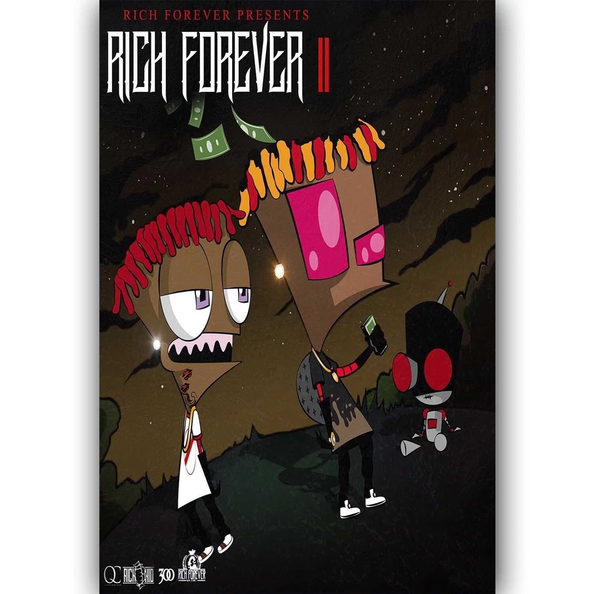 61176 New Rich The Kid Plug Callin Feat Famous Dex 24x18 WALL