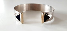 FRANZ SCHEURLE ° SILBER DESIGN ARMREIF ° ONYX ° 925 / ooo ° FS ° Silberschmuck °