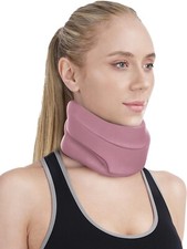 Cervical Collar Relief Neck Brace Pain/Support Soft Foam Pink 12.6-15.8 inch 