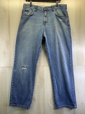 Vintage Calvin Klein Mens Distressed Relaxed Straight Leg Denim Jeans Sz 34-5334
