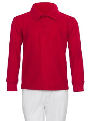 Polo Shirt Boys Long Sleeve Pique By AKA