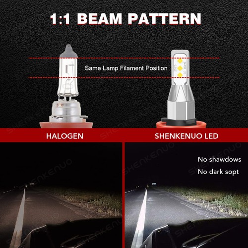 For Mitsubishi Pajero 2007-2024 H11 H9 LED Headlight Bulb High Beam Low Beam 6X - Picture 6 of 9