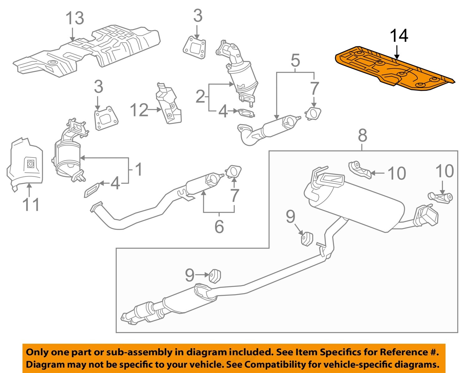 GM OEM 17-23 Blazer,XT5 Exhaust System Exhaust Components-Heat Shield 23347396