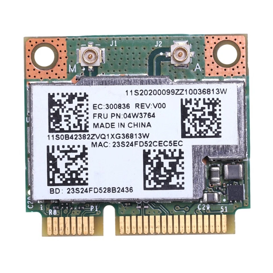 BCM943228HMB 04W3764 1*WLAN Karte Wireless BT 4.0 MINI PCI-E Card Brandneu - Bild 2 von 4