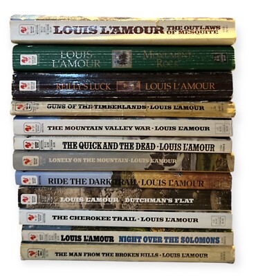 Lot Of 12 Louis L'Amour Series Western Cowboy Paperbacks Winter Reading