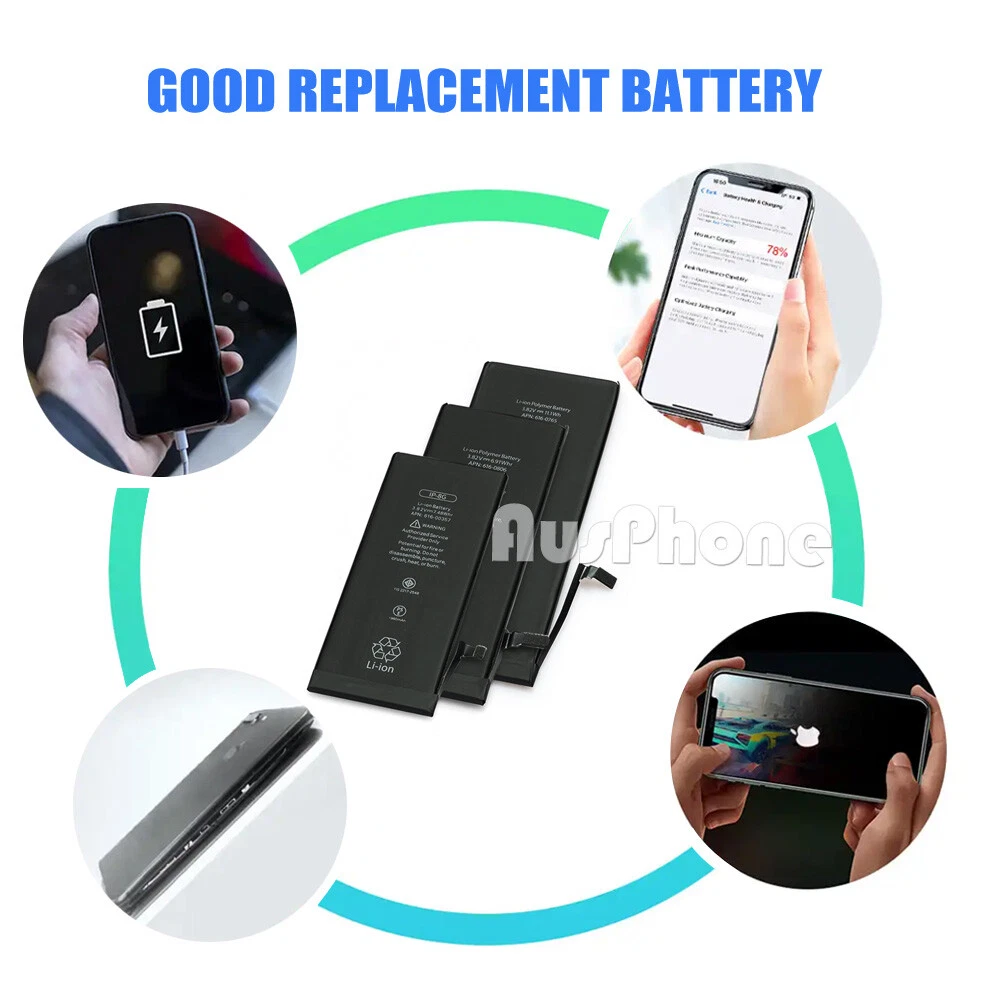High Capacity Battery Replacement for iPhone16/15/14/13/12/11 Pro XS Max 6S 7/8+