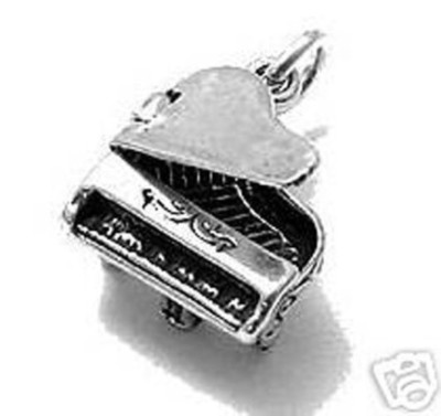 925 Sterling Silver 3D Grand Piano Charm