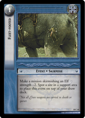 LOTR: Fleet-footed [Ungraded] Mount Doom Lord of the Rings TCG Decipher