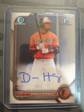 Darell Hernaiz 2022 Bowman Chrome Auto Autograph Rookie RC Baltimore Orioles 