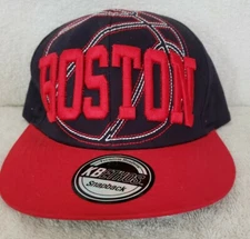 KBethos SnapBack Boston Hat.  Black/Red Adjustable. 