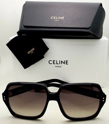 New CELINE Sunglasses CL40074I 01F 59-15 Shiny Black Frames  display picture 3