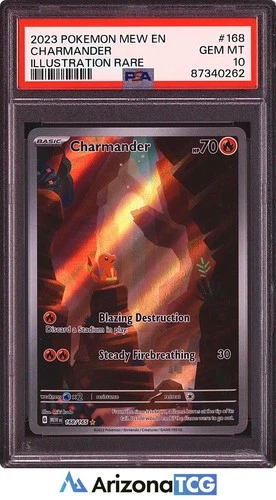 Pokemon 2023 Charmander 168/165 IR Scarlet & Violet 151 GEM MINT PSA 10